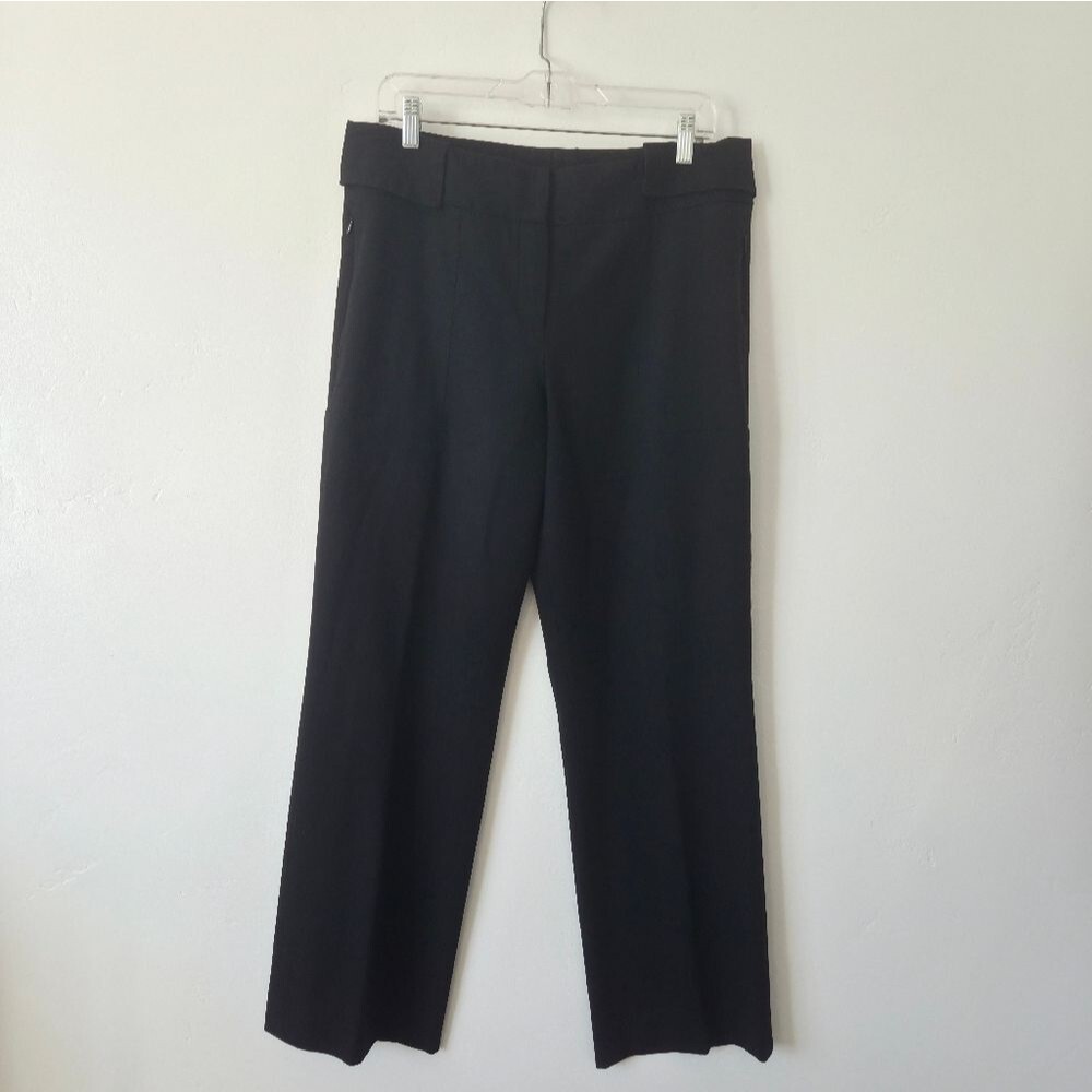 AKRIS Bergdorf Goodman Black Wool Dress Pants Women Size 12 Retro Minimalist - Picture 9 of 10